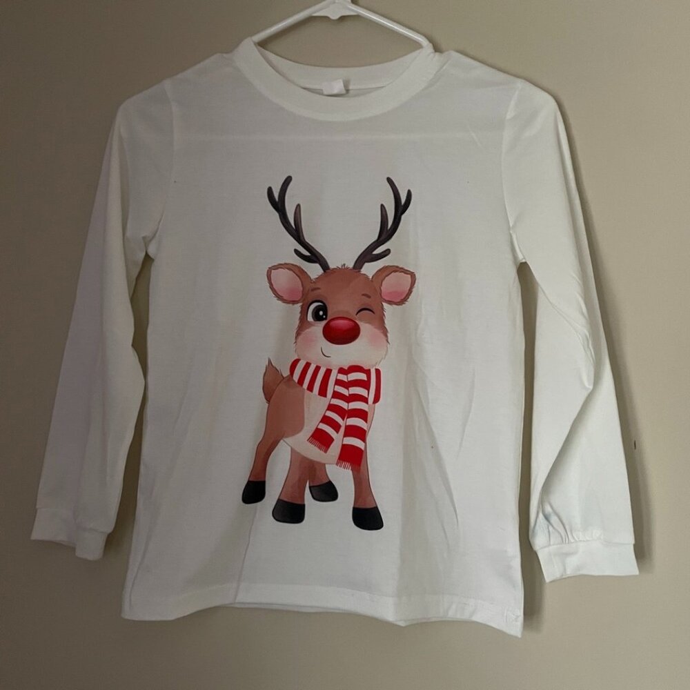 Kids Christmas Reindeer Long-Sleeve Shirt